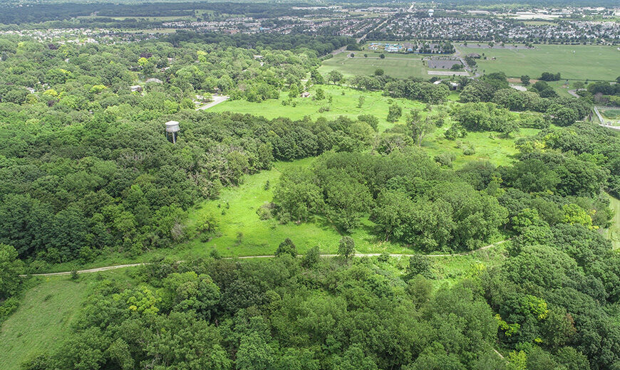 Aerial of Hickory Knolls Natural Area