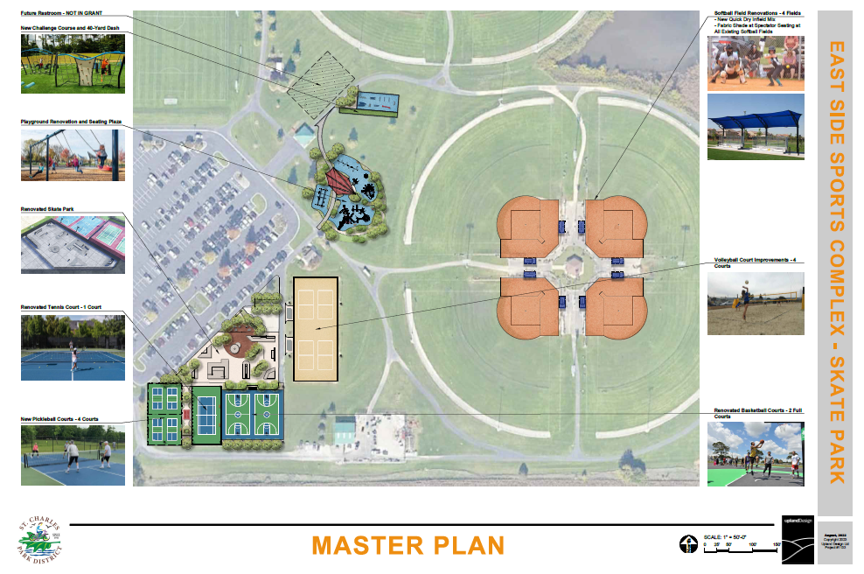 East Side Sports Complex Aerial Drawing