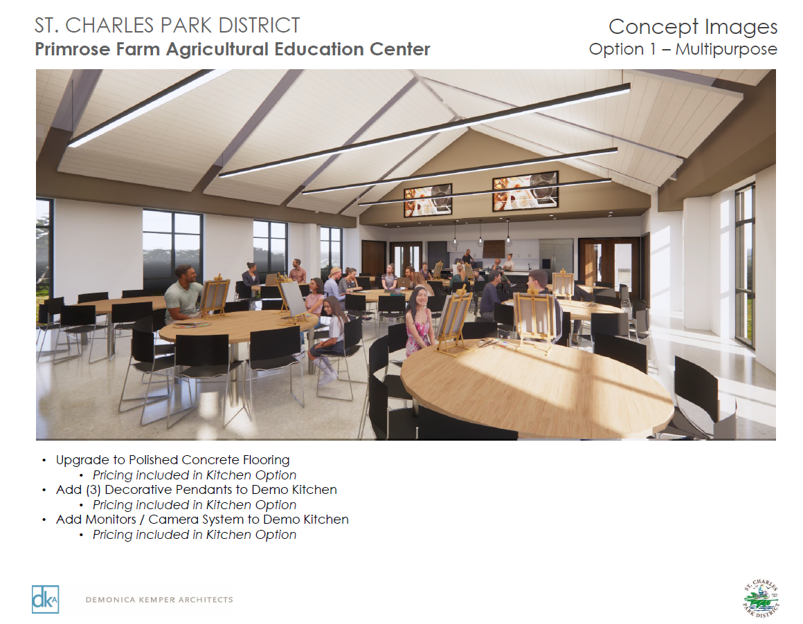 Farm Building Concept Plan Interior View St. Charles Park District